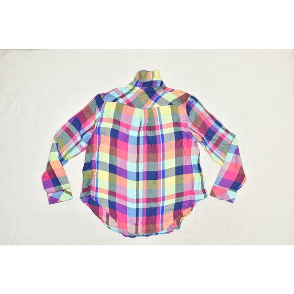 Torrid Women's Plus Size 0 Multi-Color Plaid Flannel Button Down Shirt - Picture 3 of 8